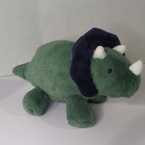 Carters Just One You Blue Green Triceratops Dinosaur Plush Baby Sooth Toy Lovey
